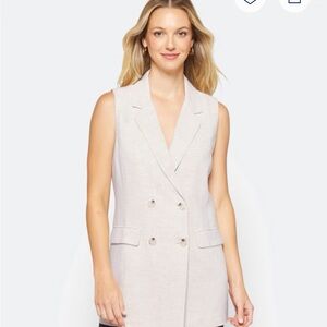 Skies Are Blue Cream Blazer Vest